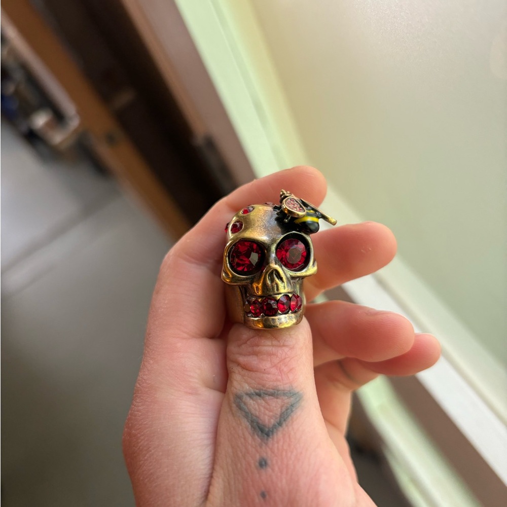 Alexander McQueen Bee Skull Ring